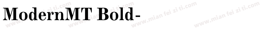 ModernMT Bold字体转换